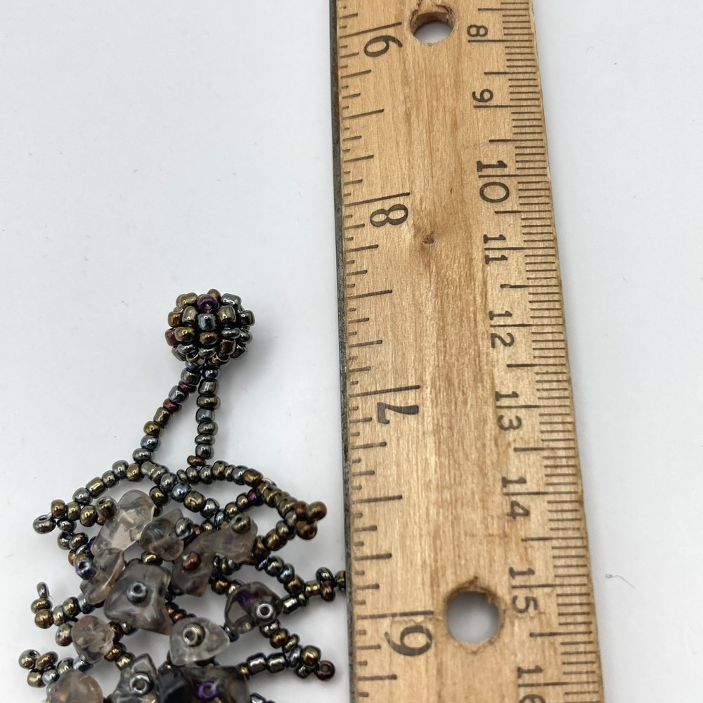 Artisan Womens Watch Beaded Gemstone Silver Tone Crystals New Battery 7.25" - Picture 16 of 16